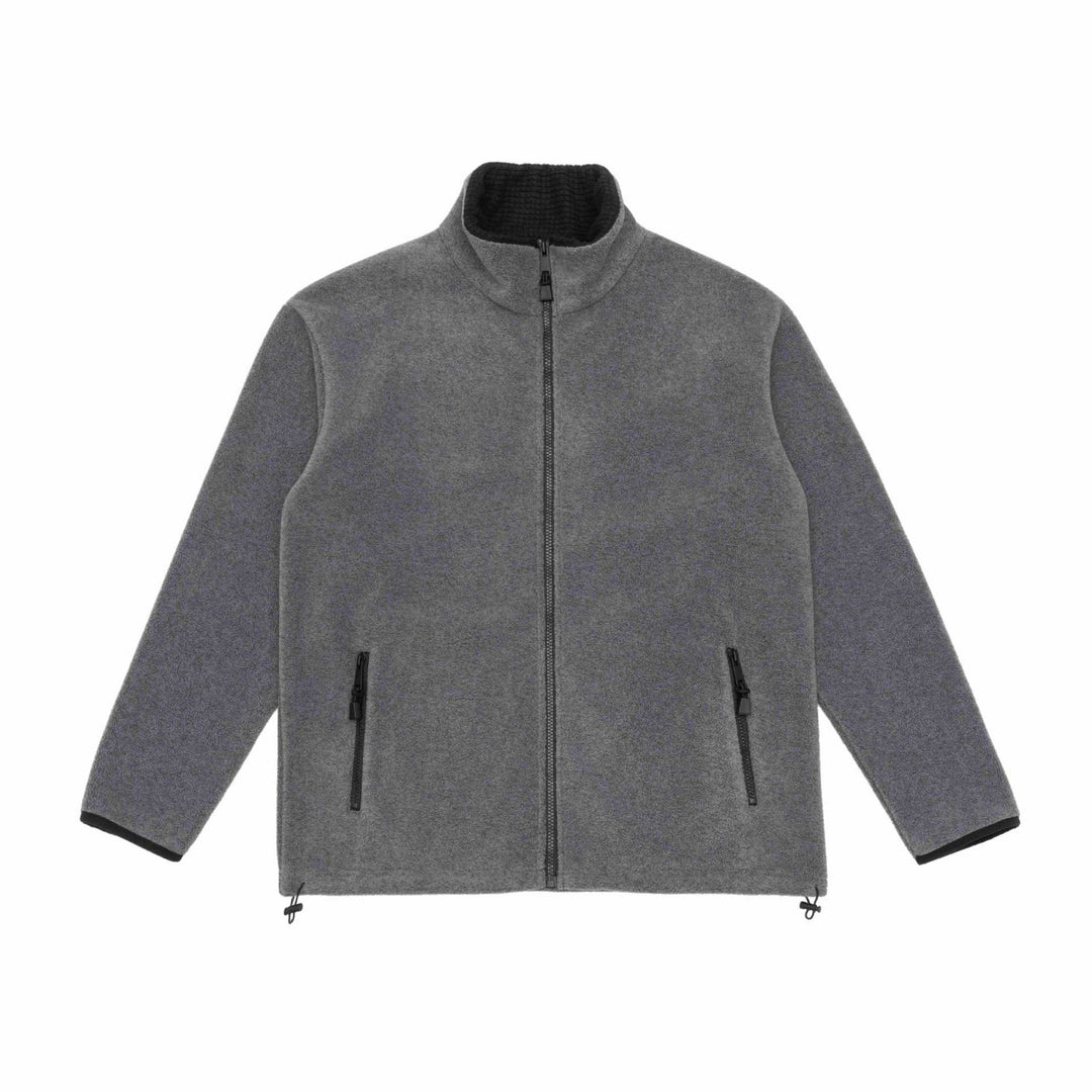 Unisex Fleece-Jacke mit Stehkragen, durchgehendem Reißverschluss und Kordelzugsaum Shop Nory