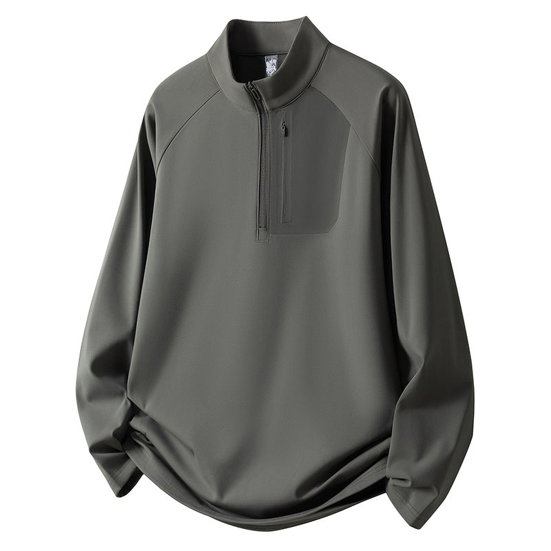 Herren Sport Fleece Pullover mit Reißverschluss Shop Nory