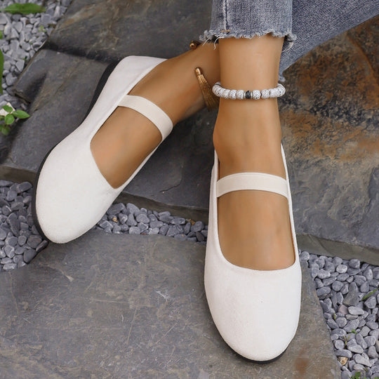 Damen Ballerinas mit verstellbarem Riemen und komfortablem Fußbett