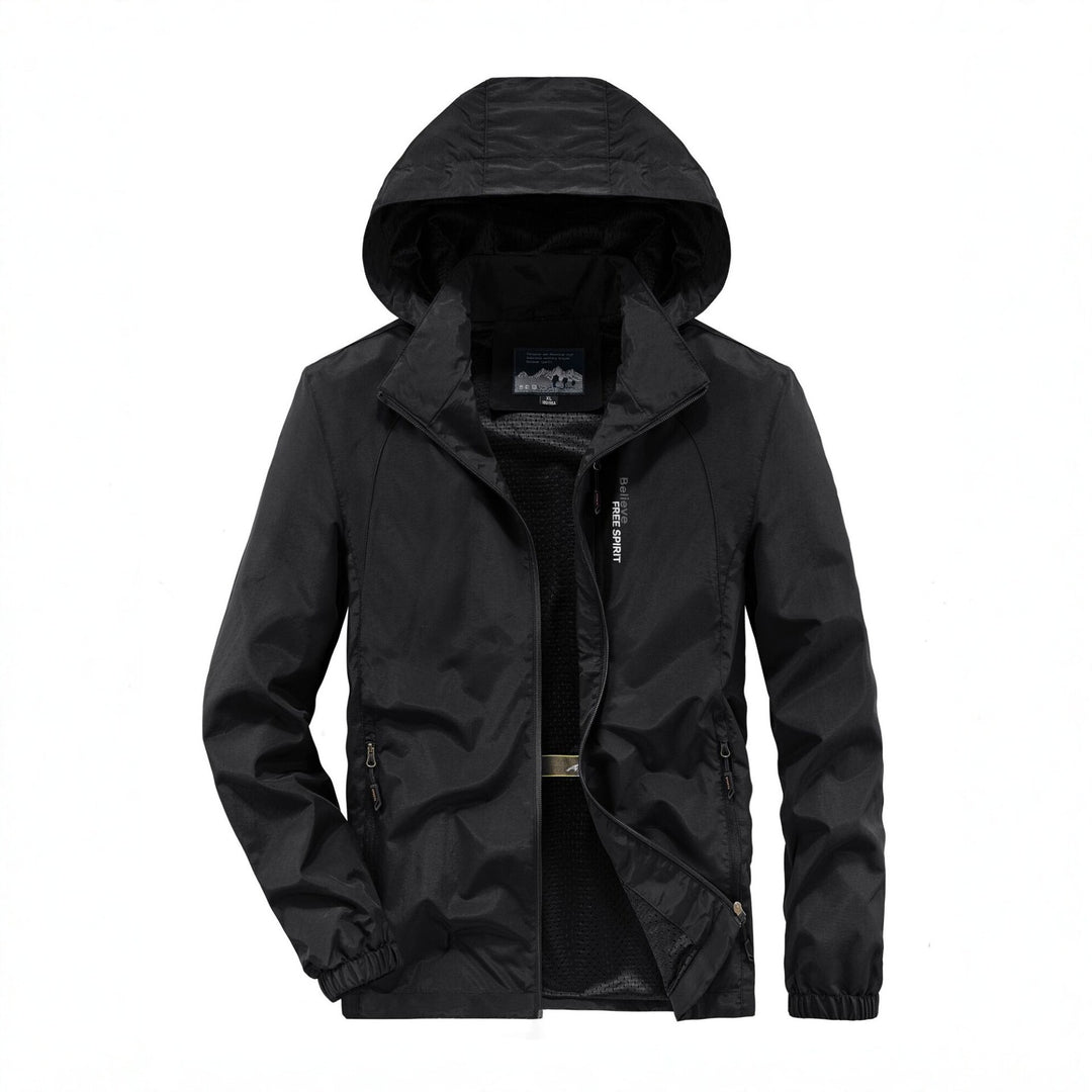 Herren Ultraleichte Atmungsaktive Kapuzenjacke mit perforiertem Mesh‑Futter und Reißverschlusstaschen Shop Nory