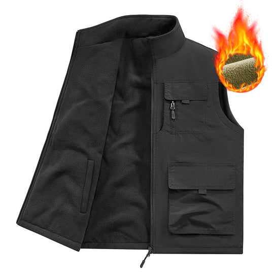 Herren Thermo-Utility-Weste mit Fleece-Innenfutter, winddichtem Shell und Multifunktionstaschen Shop Nory