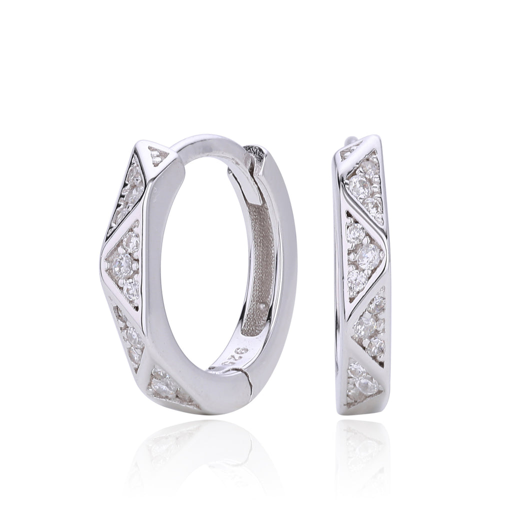 Damen Ohrringe mit funkelnden Zirkonsteinen aus hochwertigem 925 Sterling Silber Shop Nory