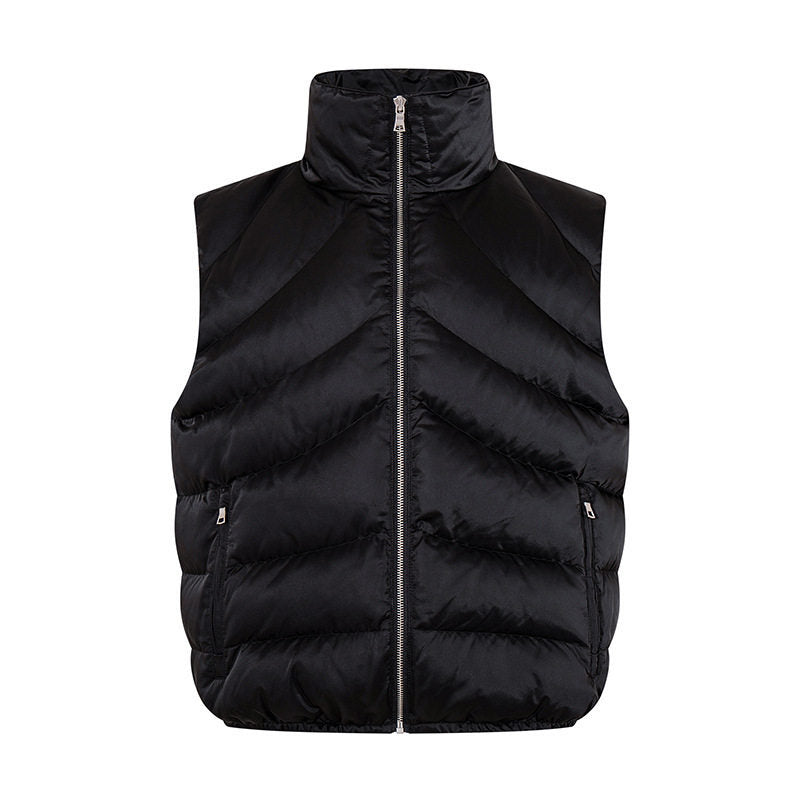Damen gesteppte Weste mit hohem Stehkragen, leichter Wattierung und durchgehendem Reißverschluss Shop Nory