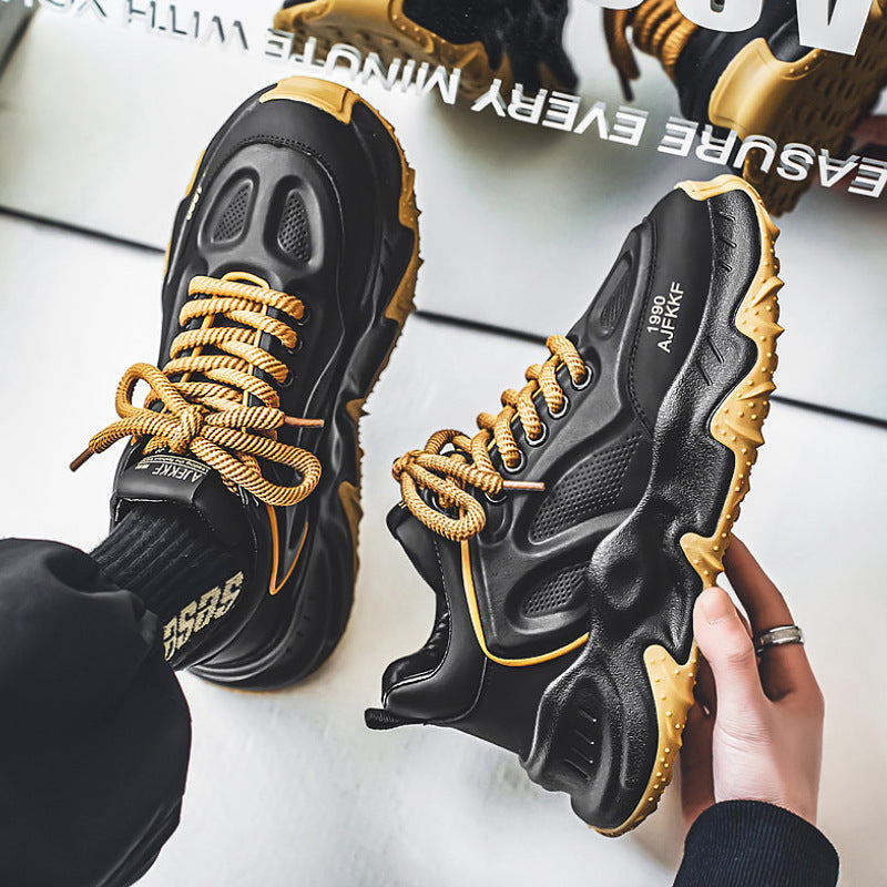 Damen klobige Plateausneaker mit perforiertem Obermaterial gepolstertem Knöchelkragen und griffiger Wellenlaufsohle Shop Nory