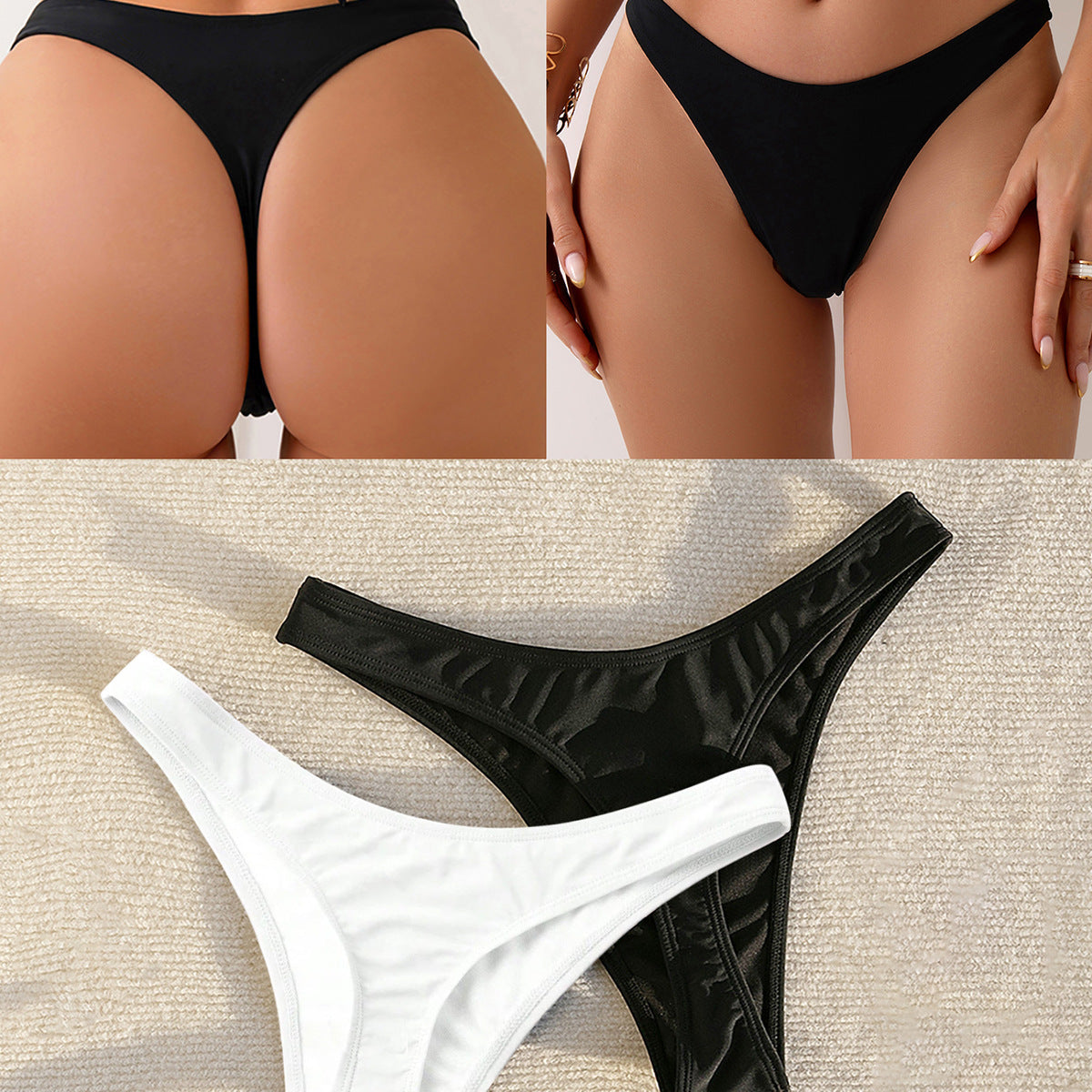 Damen Hochgeschnittener Bikini mit seitlichen BindShopnoryändern