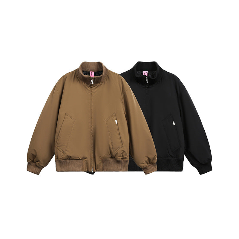 Unisex Boxy Bomberjacke im Oversize-Stil mit Rippbündchen und Zwei-Wege-Reißverschluss Shop Nory