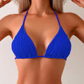 Damen Triangel-Bikini mit raffiniertem Rippendesign