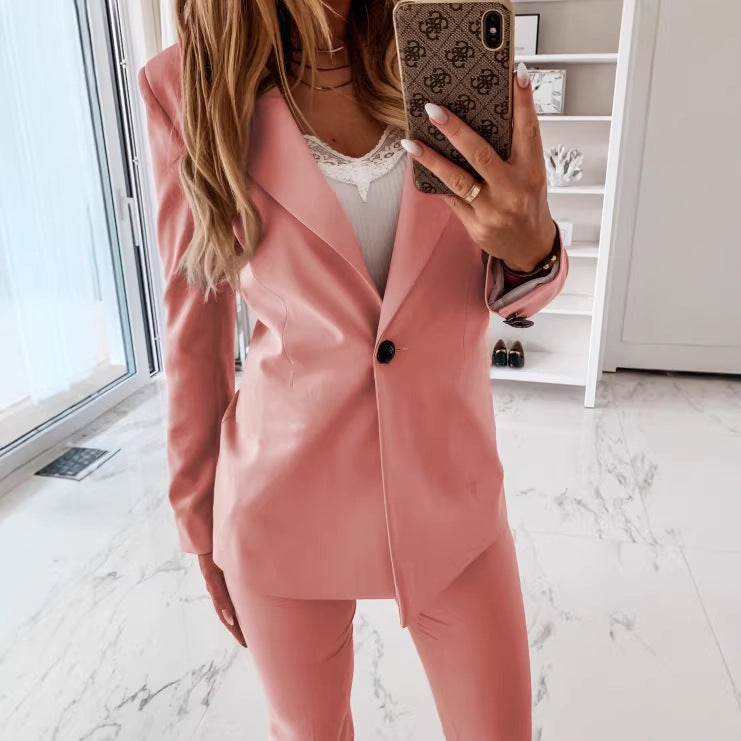 Damen Langblazer mit einreihiger Knopfleiste, tailliertem Schnitt und soften Schulterpolstern Shop Nory