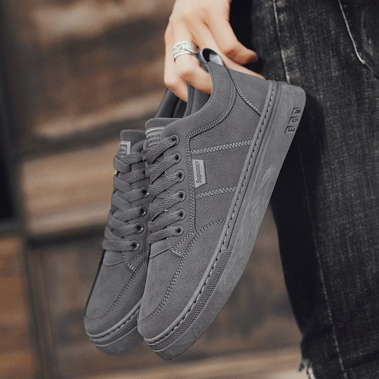 Herren Niedrige Velours‑Freizeit‑Sneaker mit gepolstertem Fersenkragen und dezenter Nahtstruktur Shopy Nory