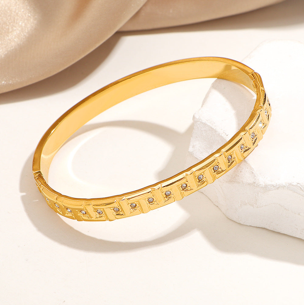 Damen Texturierte Diamant-Akzent Armreif Shop Nory