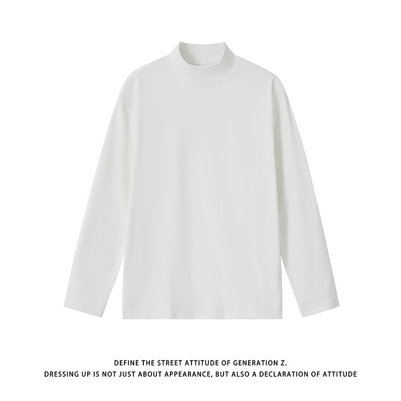 Unisex Minimalistischer Feinstrick-Mockneck-Pullover im Oversize-Relaxed‑Schnitt Shop Nory