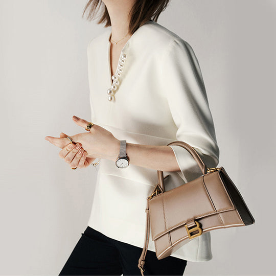 Damen Elegante und stilvolle Bluse mit Perlen-Detail Shop Nory