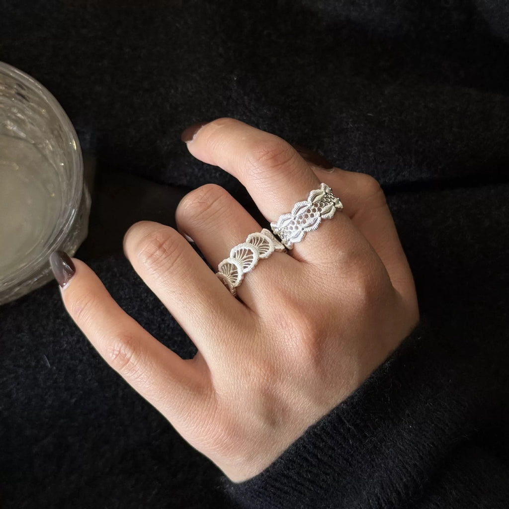 Damen Ring mit aufwändiger Spitzenstruktur Shop Nory