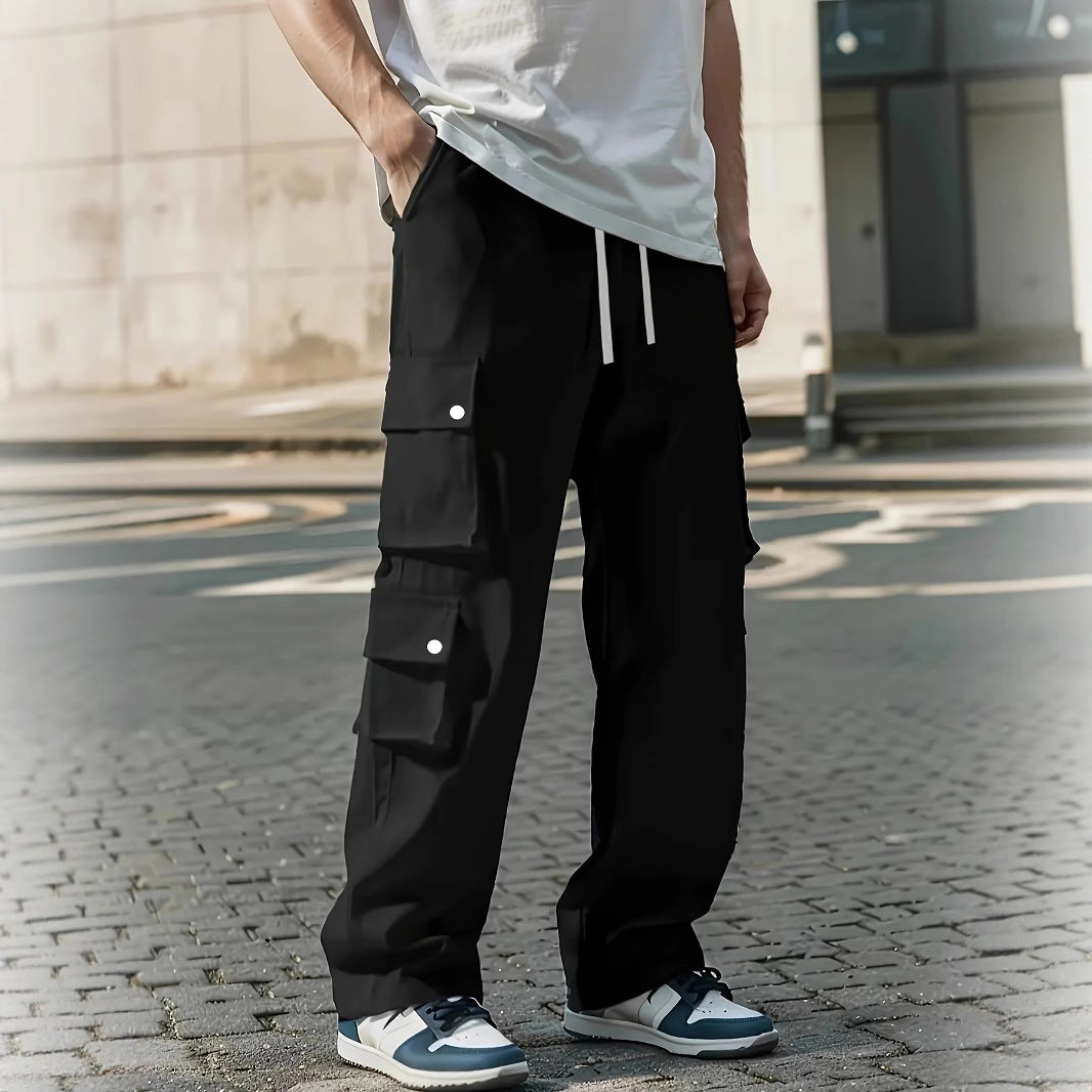 Herren Locker geschnittene Cargo-Jogginghose mit Tunnelzug & Mehrfachtaschen Shop Nory
