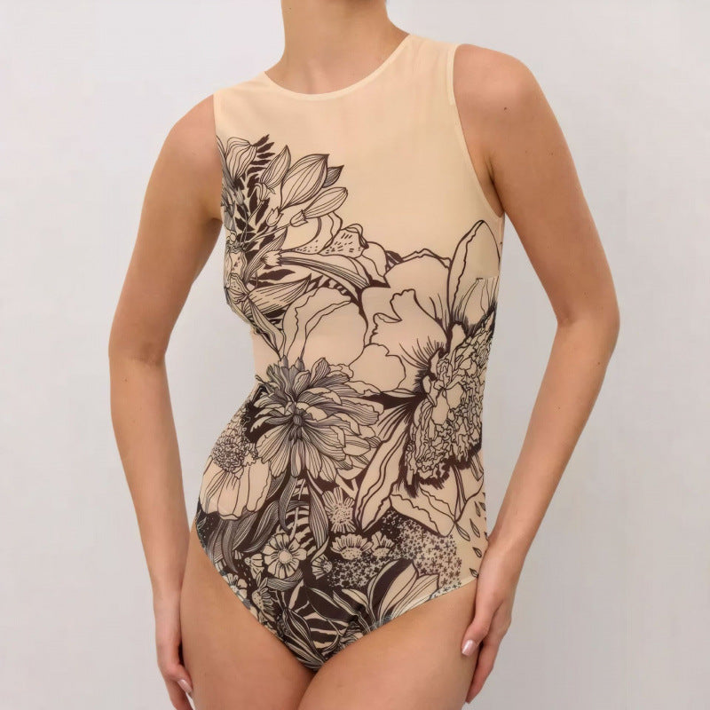 Damen Einteiliger Badeanzug im einzigartigen grafischen Design