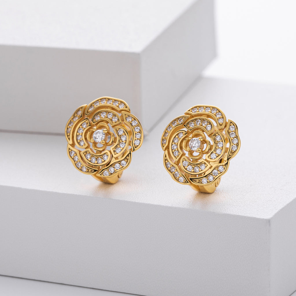 Damen Ohrhänger im floralen Design aus 925 Sterling Silber Shop Nory