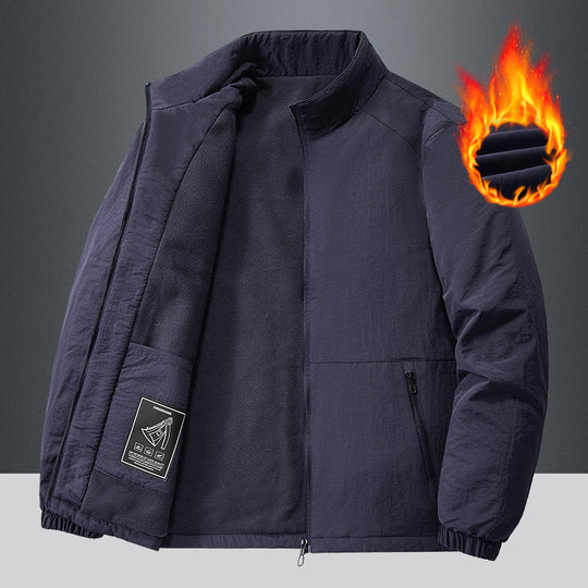 Herren Leichte Übergangsjacke mit Fleece-Innenfutter und Stehkragen Shop Nory