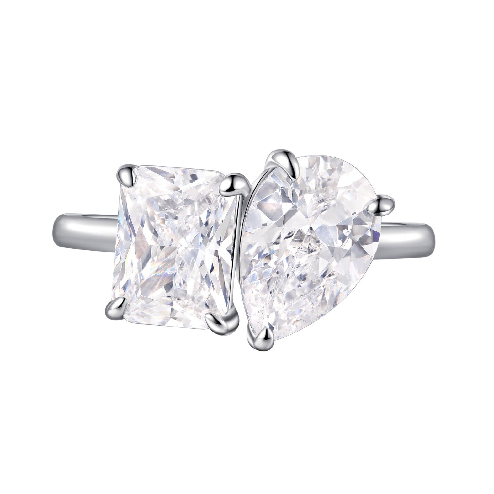Damen Ring mit funkelnden facettierten Kristallen und elegantem Design Shop Nory