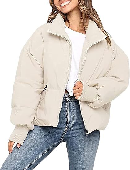 Damen Gesteppte Kurzjacke mit Stehkragen, wattierter Füllung und elastischen Bündchen Shop Nory