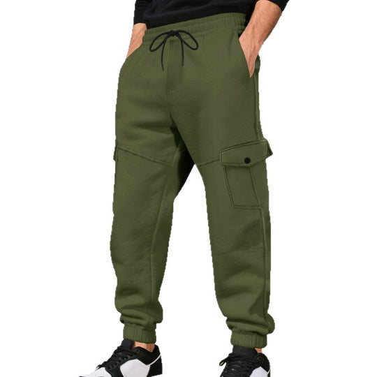 Herren Funktionale Cargo-Jogginghose mit Tunnelzug, Sicherheits-Flap-Taschen und elastischem Knöchelbündchen Shop Nory