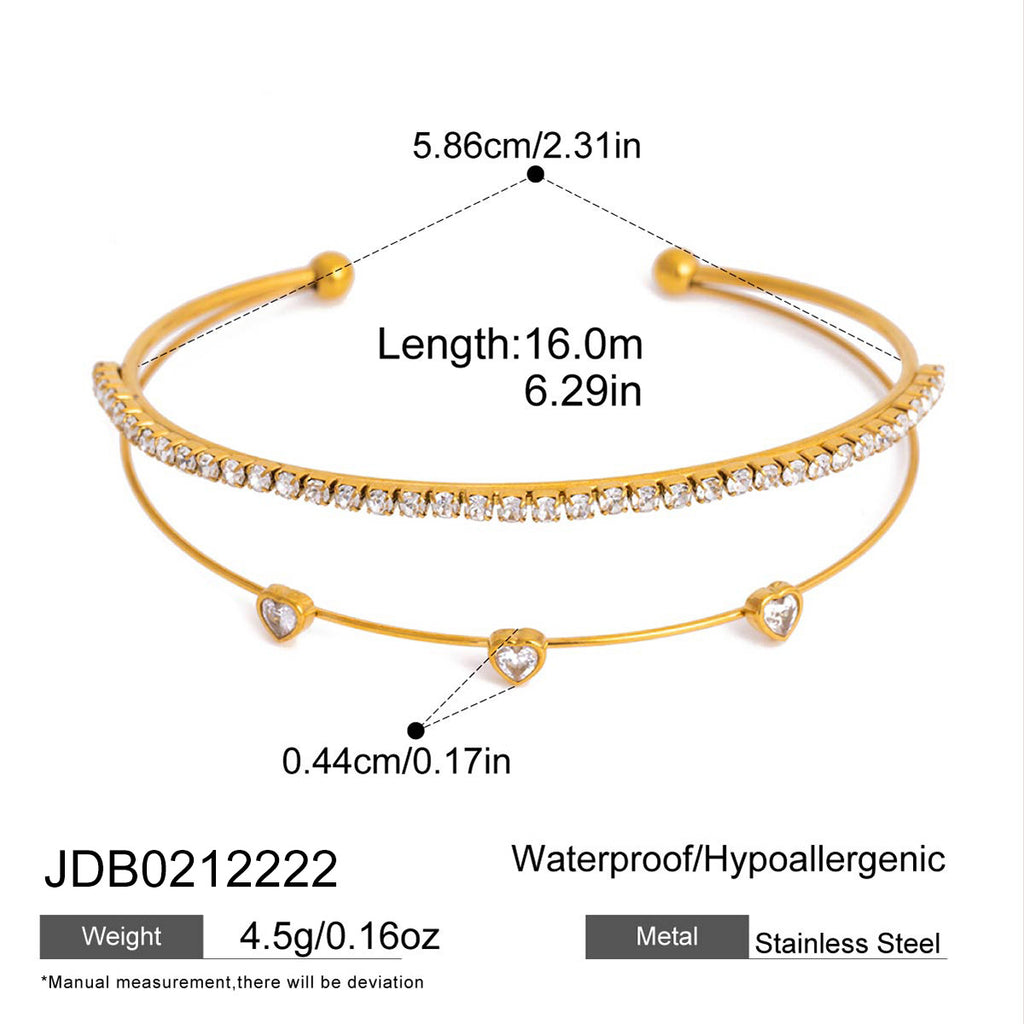 Damen Armband mit strahlenden Zirkonia und hypoallergener Edelstahlverarbeitung Shop Nory
