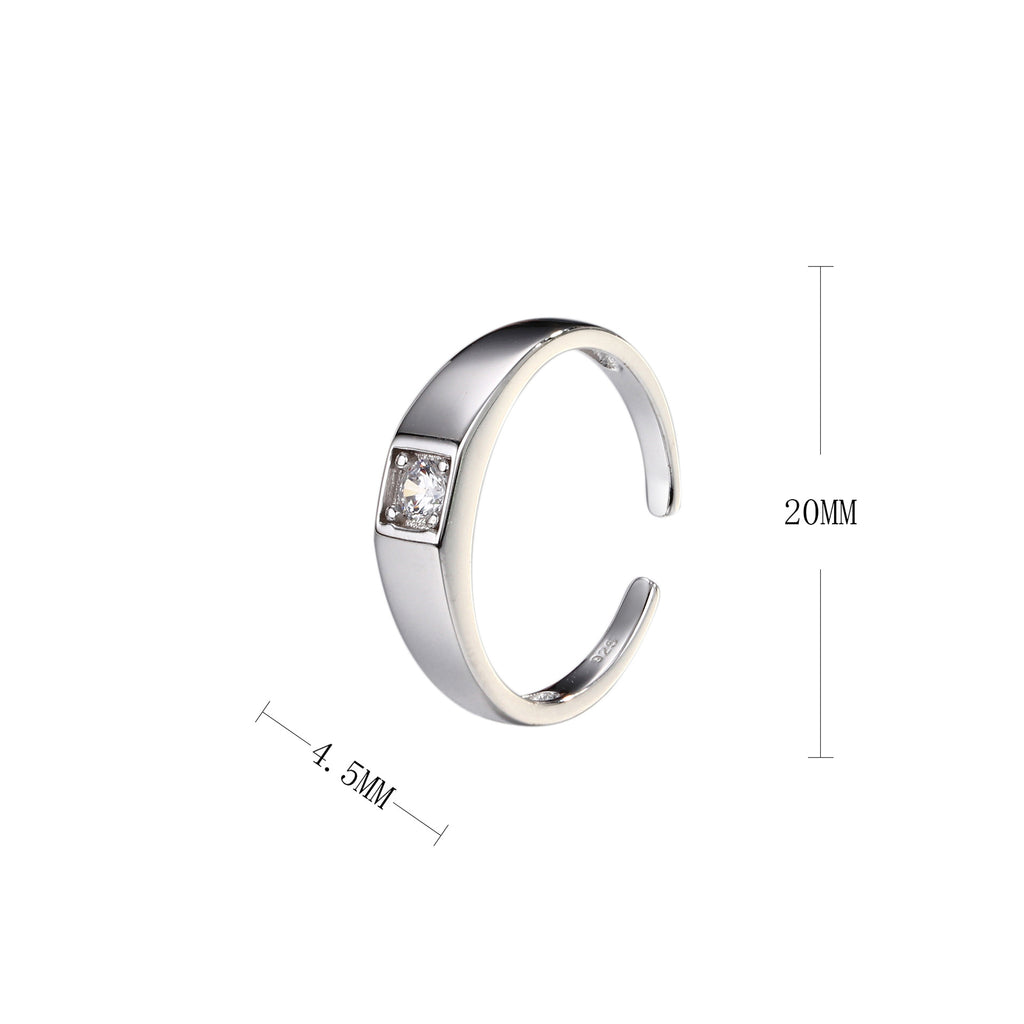 Damen Ring mit funkelndem Zirkonstein und modernem Design Shop Nory
