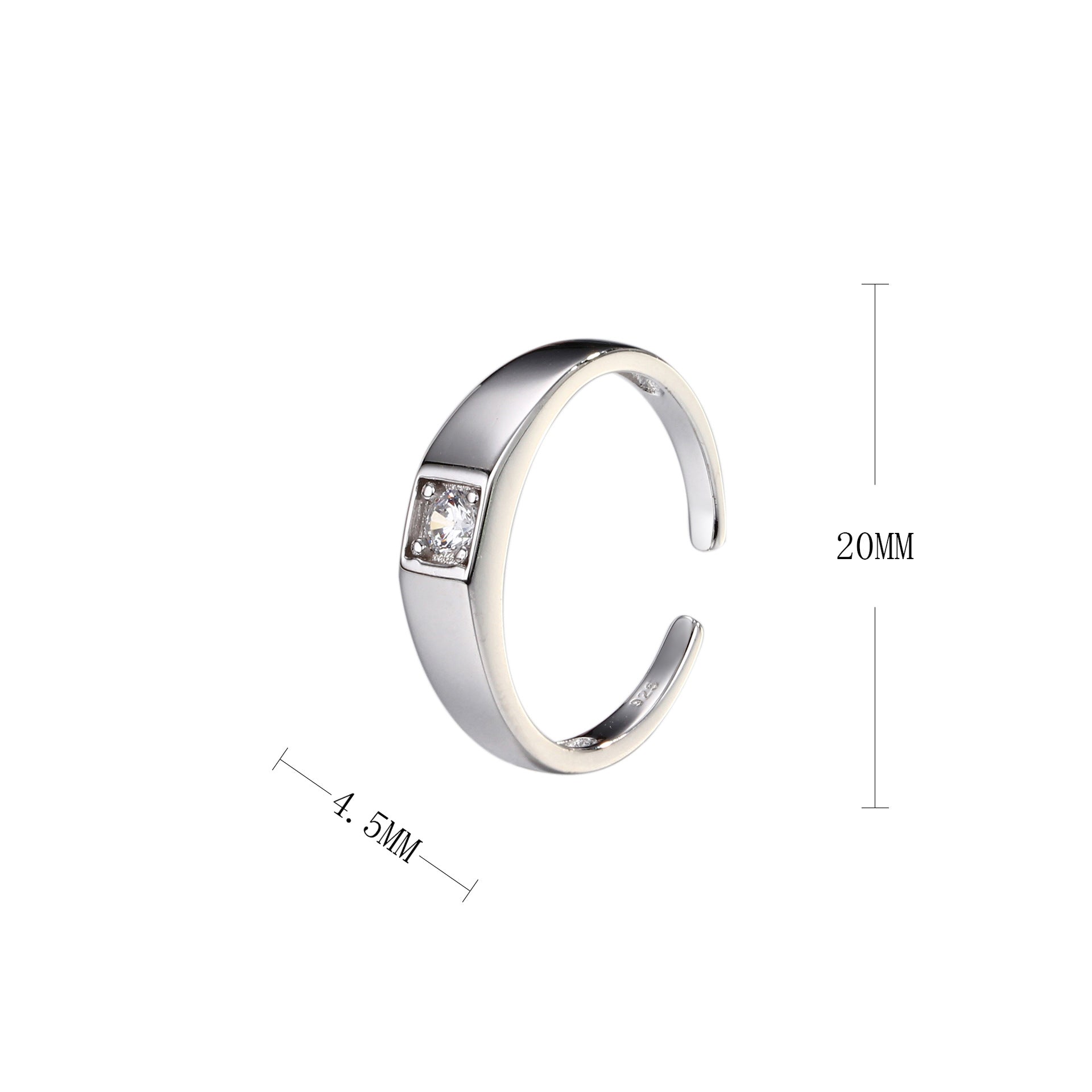 Damen Ring mit funkelndem Zirkonstein und modernem Design Shop Nory