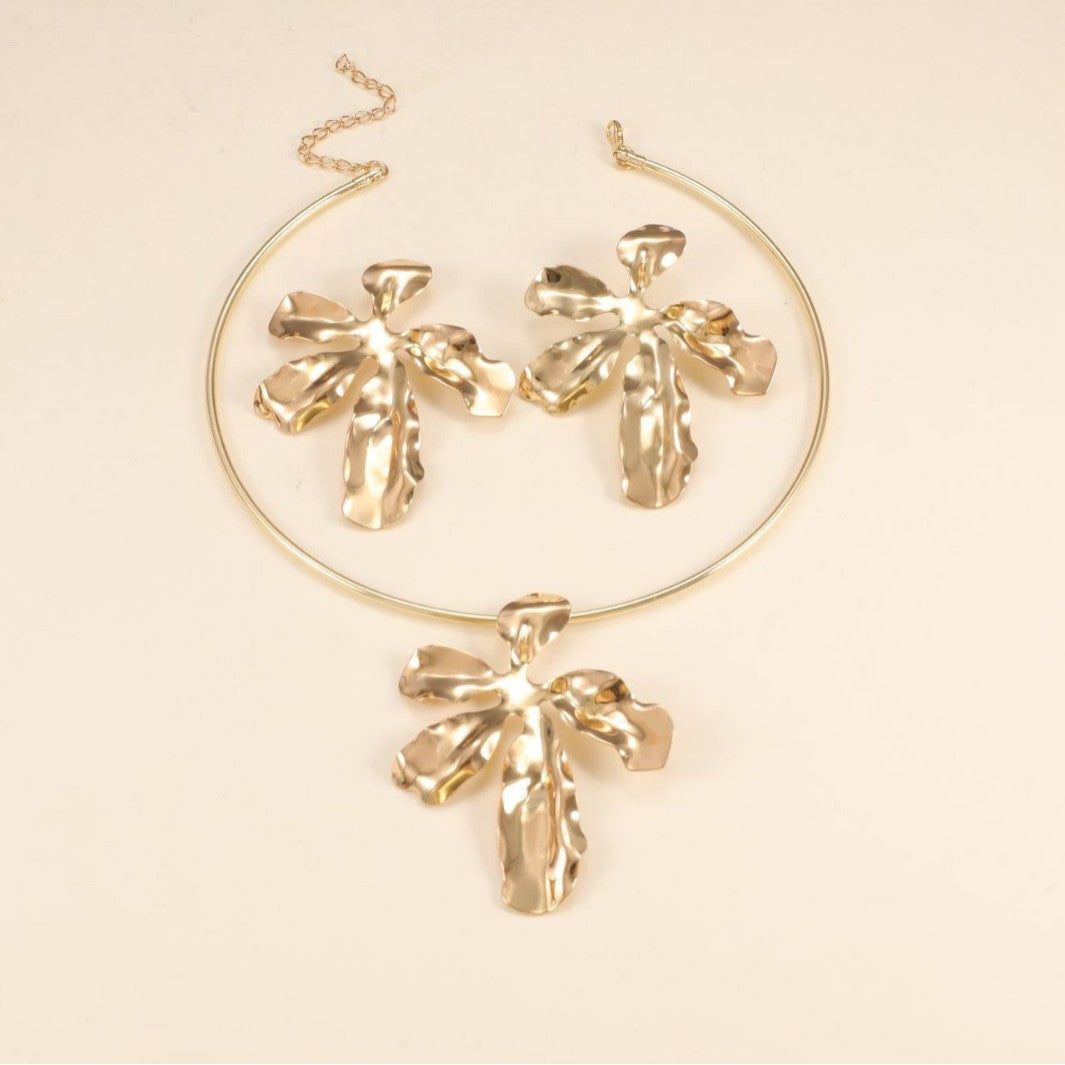 Damen Schmuckset mit kunstvollen Blattmotiven Shop Nory