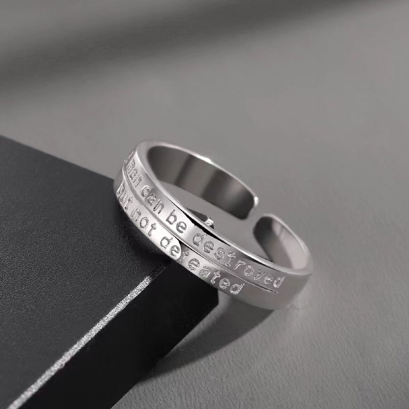 Herren Offener Ring mit inspirierender Gravur Shop Nory