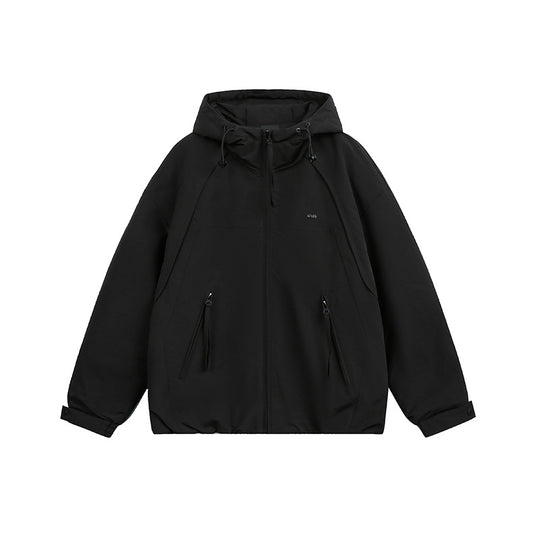 Unisex Oversized Kapuzen-Winterjacke mit wasserabweisender Wattierung und Kordelzug Shop Nory