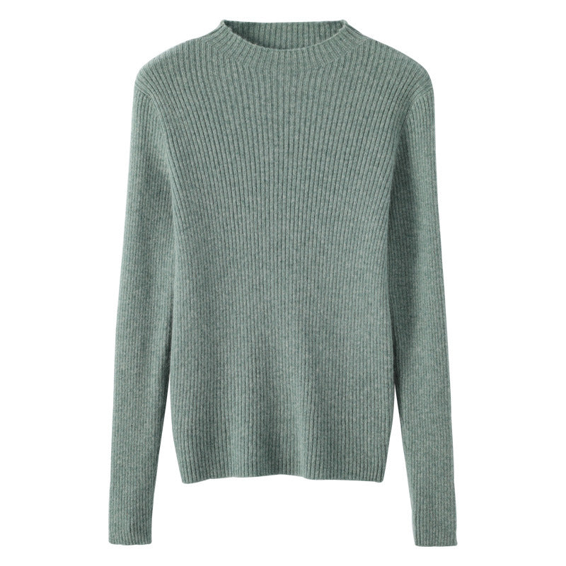 Damen Luxus-Feinstrickpullover mit schmaler Rippenstruktur und kurzem Stehkragen Shop Nory