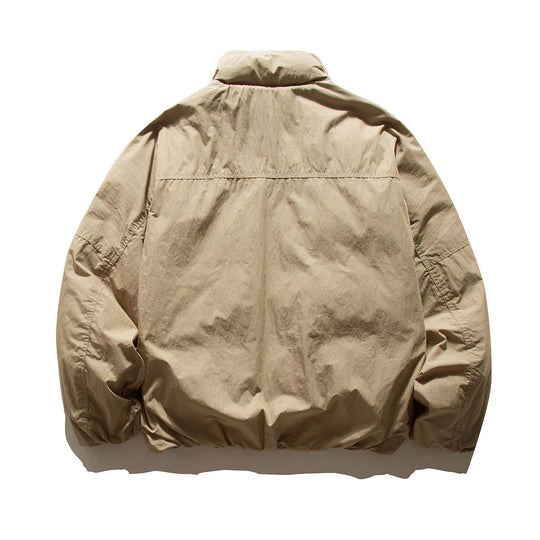 Herren Boxy wattierte Feldjacke mit hohem Stehkragen und Cargo‑Taschen Shop Nory