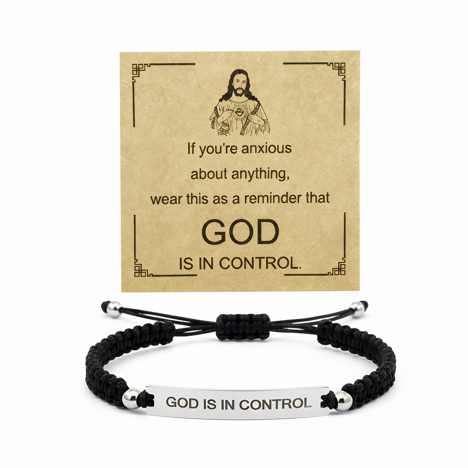 Damen Motivationsarmband mit verstellbarem Knoten und inspirierender Botschaft Shop Nory