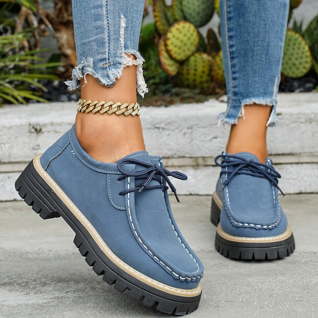 Damen Robuste Comfort-Schnürschuhe