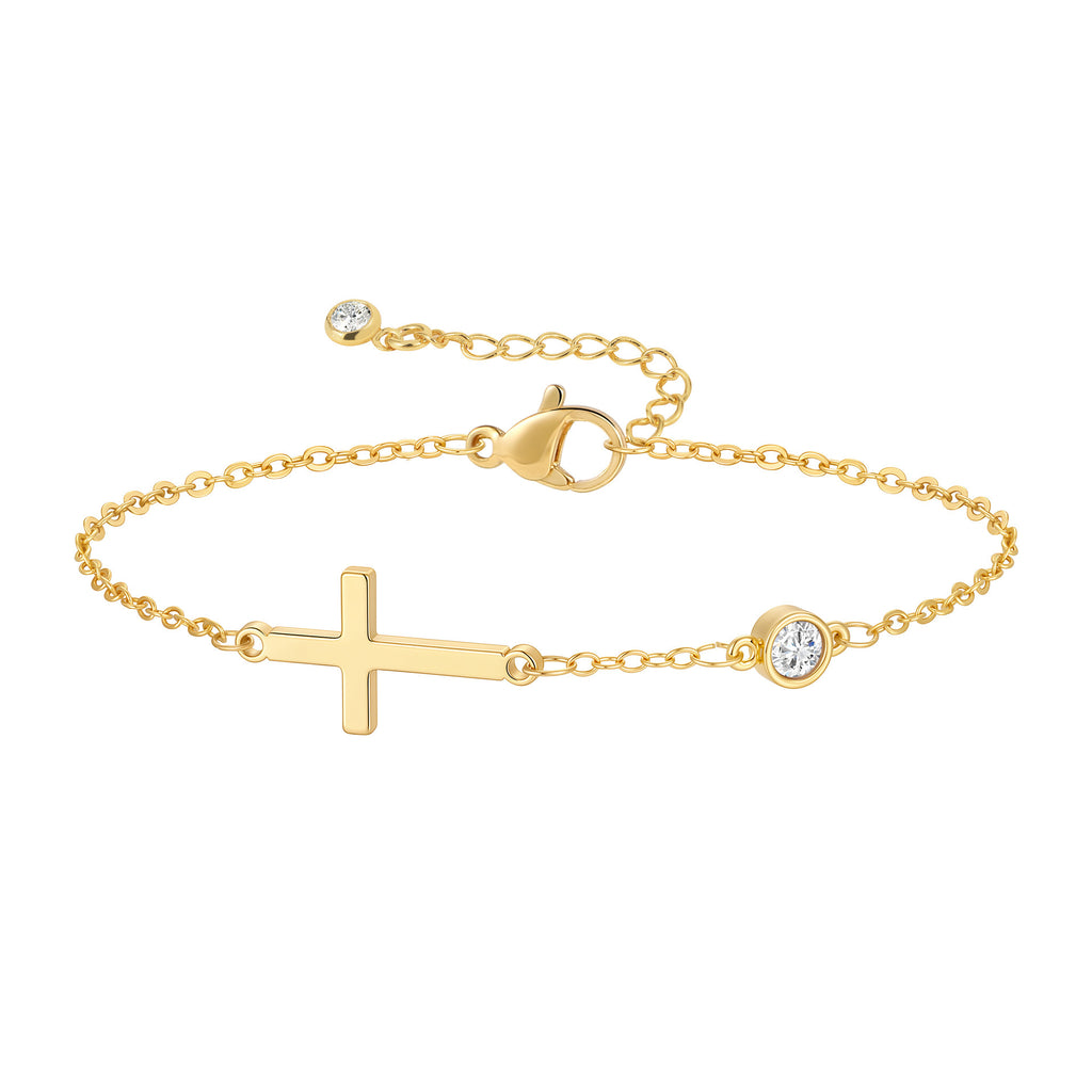 Damenarmband mit Herz- und Kreuzanhänger Shop Nory