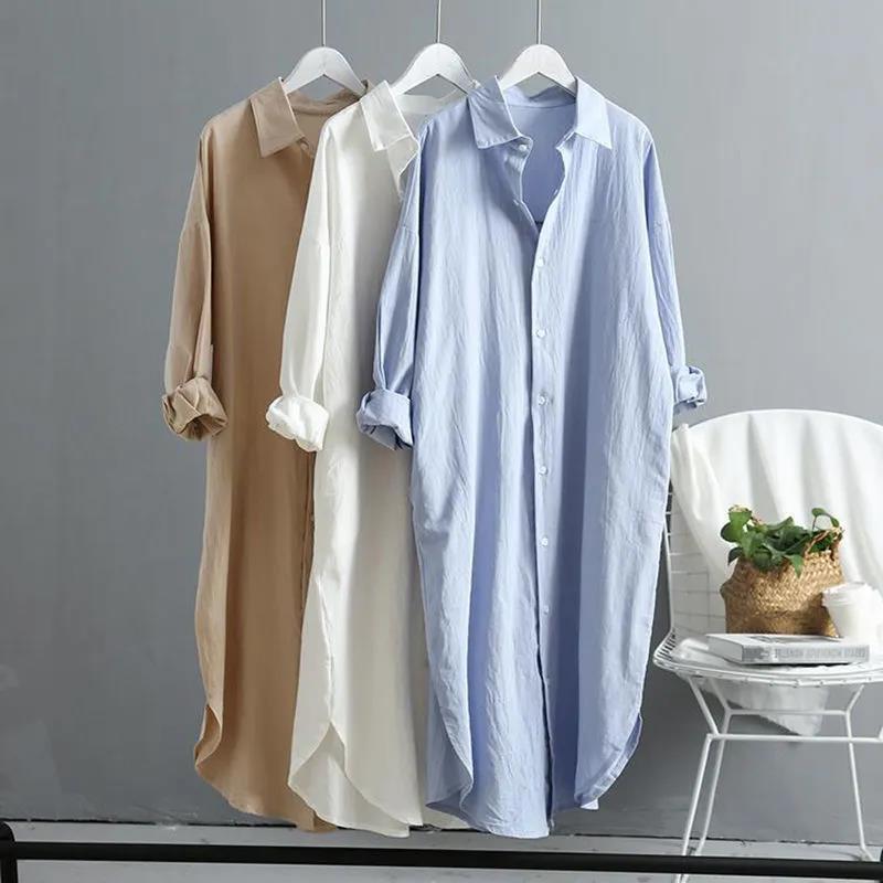 Damen oversized Blusenhemd in lässigem Schnitt mit Knopfleiste
