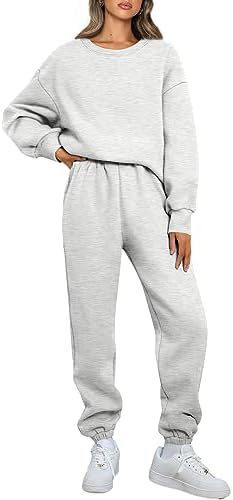 Damen nan Relaxed-Loungewear-Set mit Oversize Rundhals-Sweatshirt und taillierter High-Waist Jogginghose aus French Terry Shop Nory