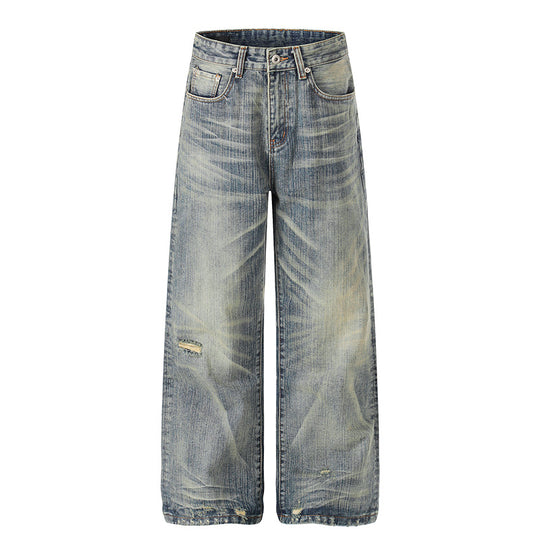 Damen Hochtaillierte Wide‑Leg Destroy‑Jeans mit Used‑Effekt und Culotte‑Silhouette Shop Nory