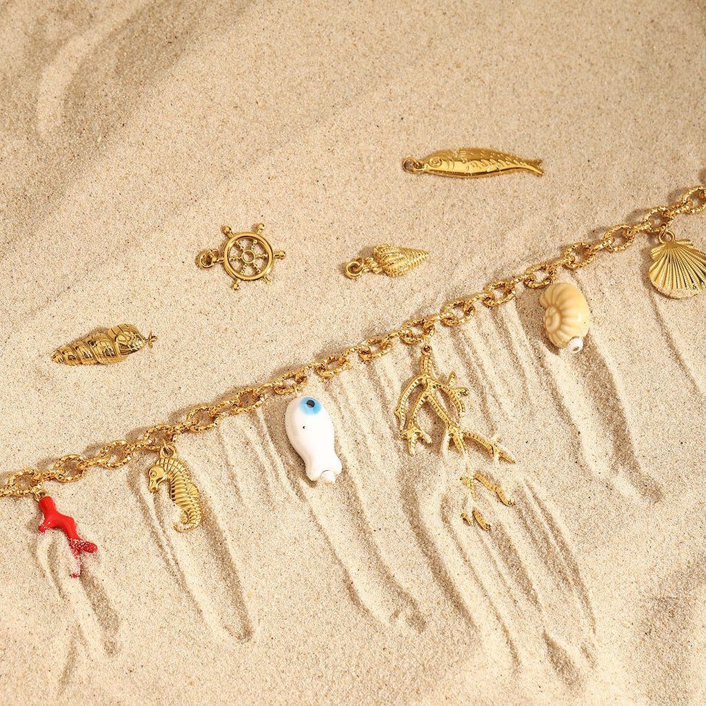 Damen Halskette mit maritimen Anhängern und hypoallergener Edelstahlverarbeitung Shop Nory