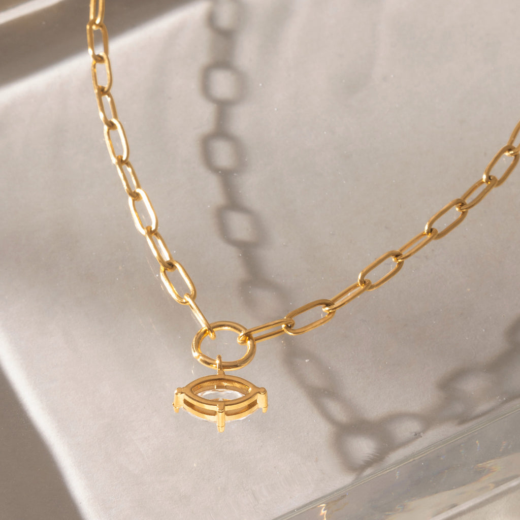 Damen Namenskette mit funkelndem Detail Shop Nory