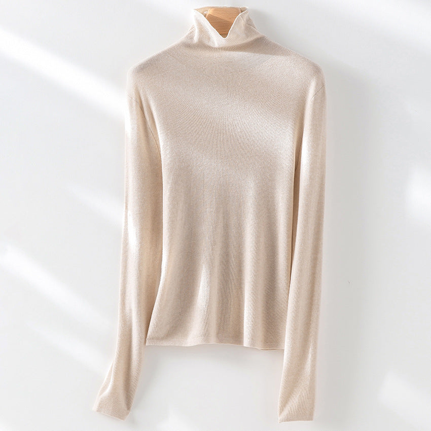 Damen Slim-Fit Feinstrick-Rollkragenpullover mit Stretch Shop Nory