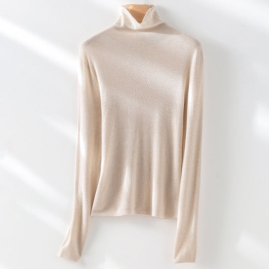 Damen Slim-Fit Feinstrick-Rollkragenpullover mit Stretch Shop Nory
