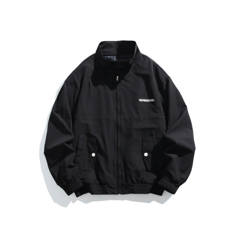 Herren Lässiger Boxy‑Blouson aus strukturierter Microfaser mit Stehkragen, Reißverschluss und aufgesetzten Pattentaschen Shop Nory