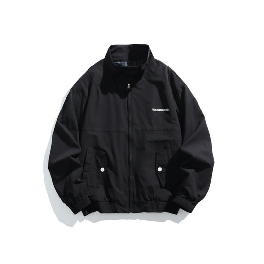Herren Lässiger Boxy‑Blouson aus strukturierter Microfaser mit Stehkragen, Reißverschluss und aufgesetzten Pattentaschen Shop Nory