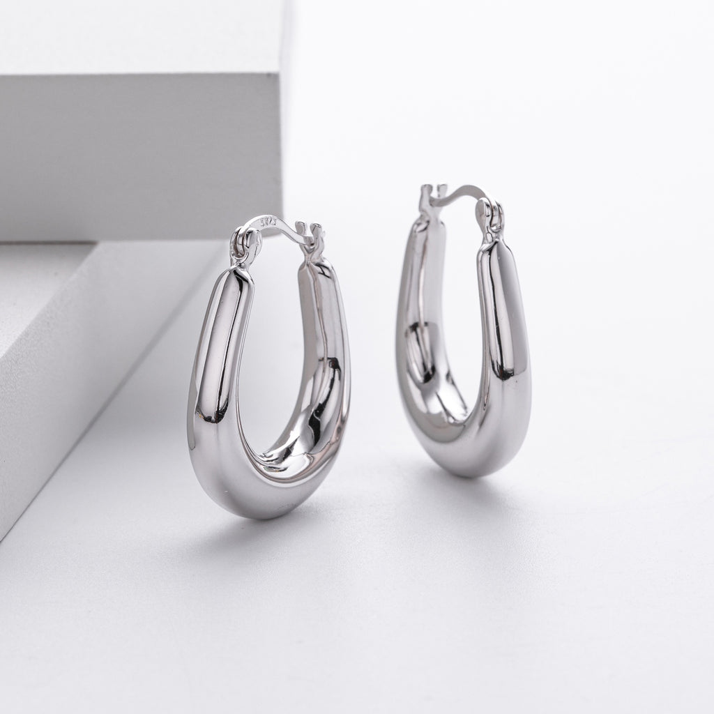 Damen Creolen aus 925 Sterling Silber mit goldenem Finish Shop Nory