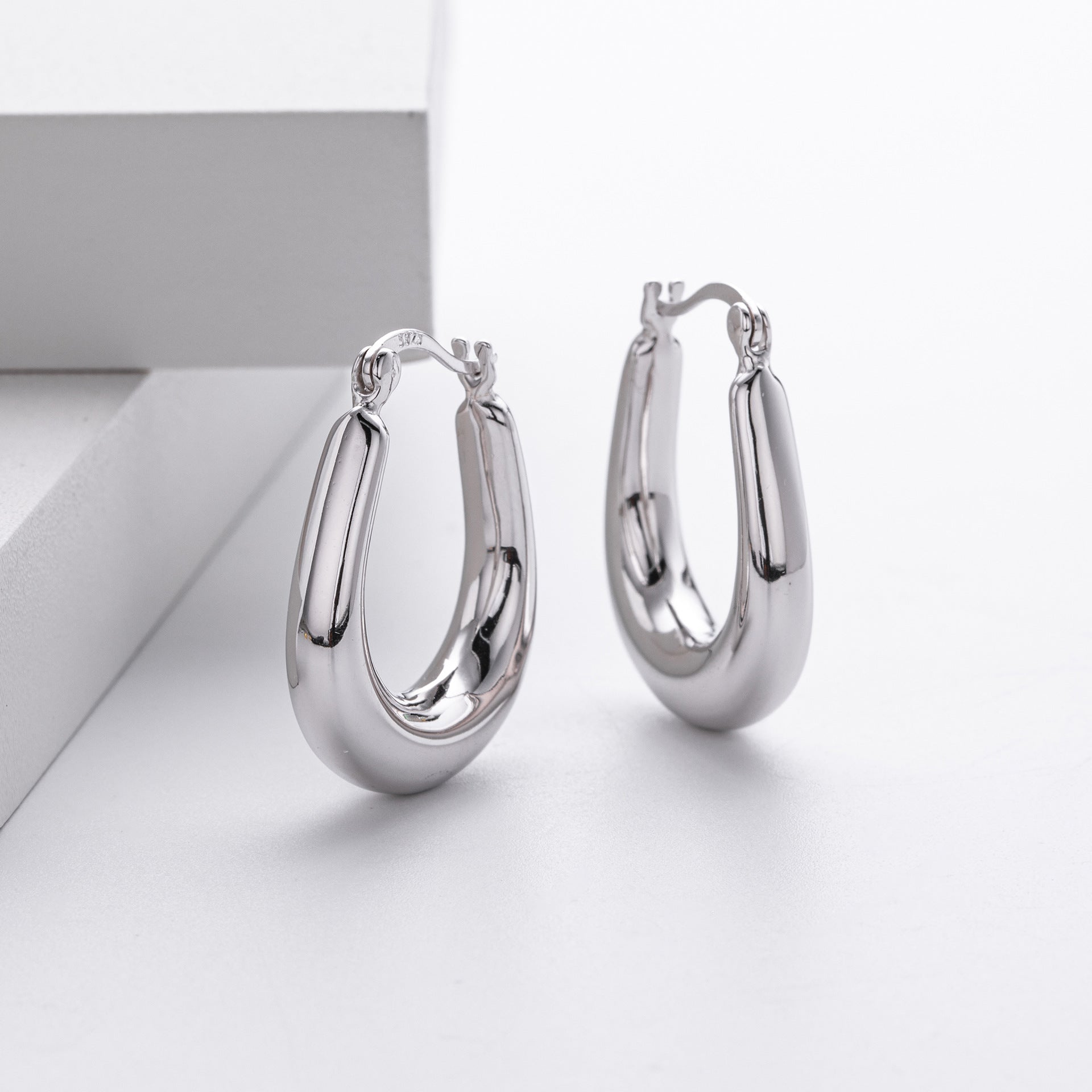 Damen Creolen aus 925 Sterling Silber mit goldenem Finish Shop Nory