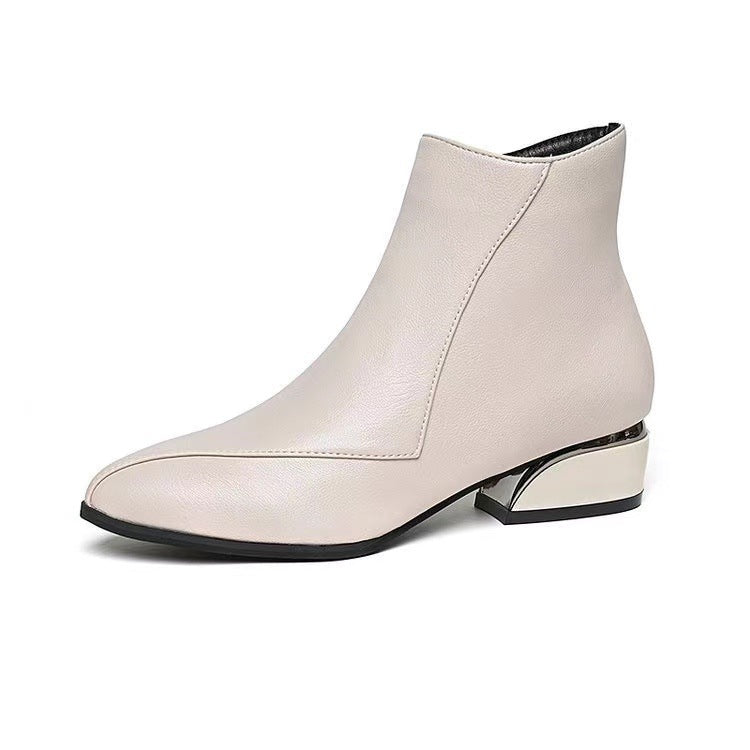 Damen knöchelhohe Stiefelette mit geometrischem Blockabsatz Shop Nory