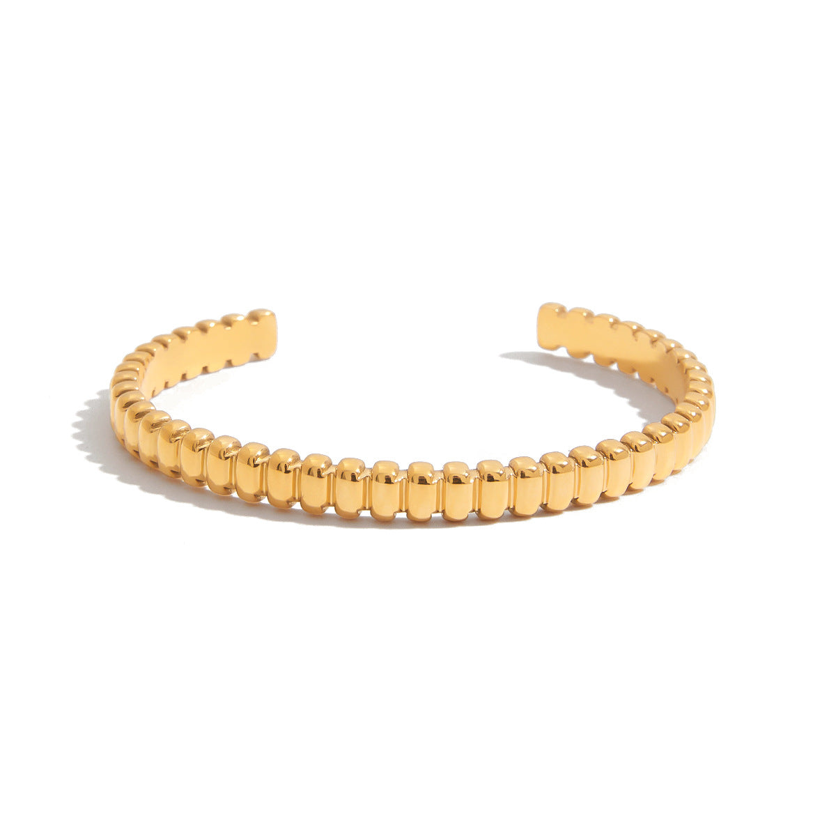 Damen Offenes Armband mit modernem, hypoallergenem Design aus Edelstahl Shop Nory