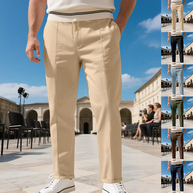 Herren moderne Chinohose mit bequemem elastischem Bund und praktischen Seitentaschen ShopNory