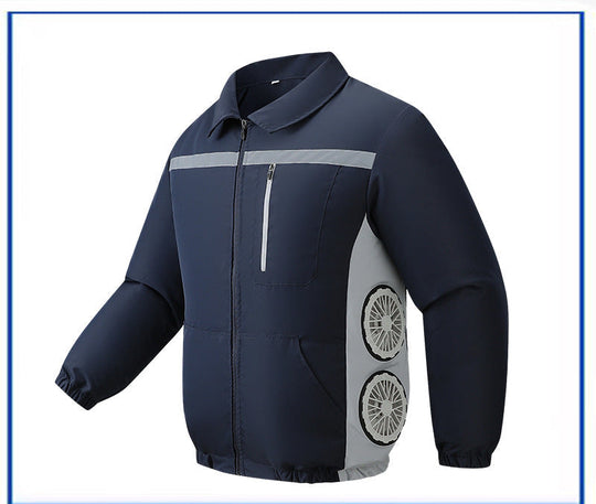 Unisex nan kühlende Ventilationsjacke mit integrierten seitlichen Lüftern und atmungsaktivem Funktionsmaterial Shopnory